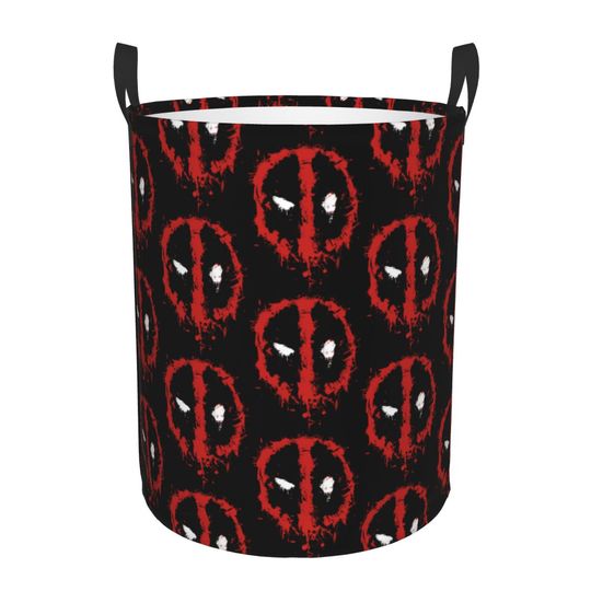 Deadpool Splatter Laundry Basket - Collapsible Baby Hamper for Nursery and Toy Storage