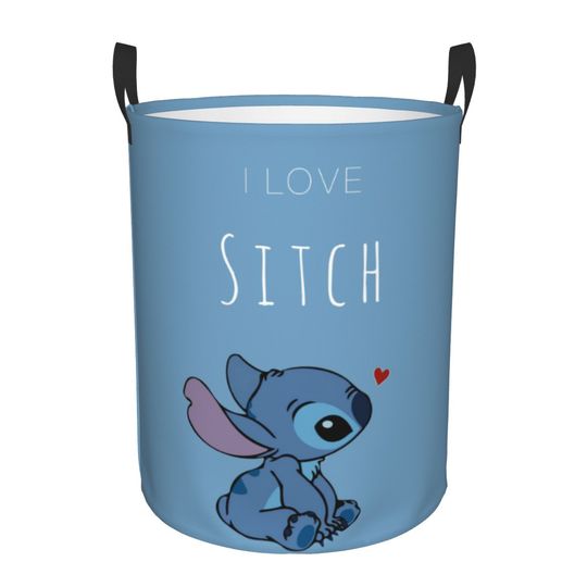 I Love Stitch Collapsible Laundry Basket for Kids