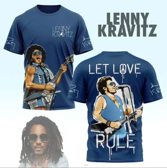 Lenny Kravitz Let Love Rule AOP 3D T-shirt