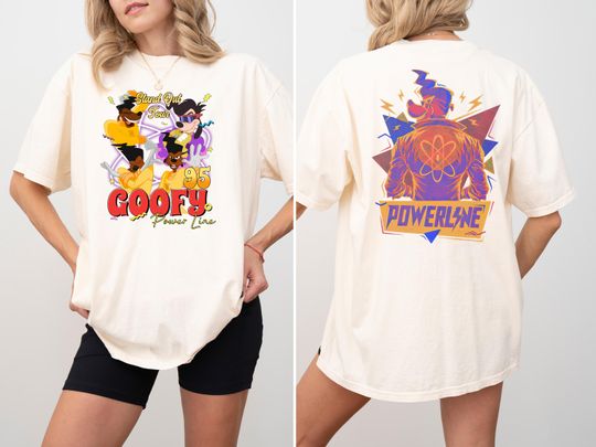 Goofy Powerline Shirt, Disney Group Characters Graphic Design, 90s Max Goof Tee, A Goofy Movie Shirt, Stand Out Tour Disney T-Shirt