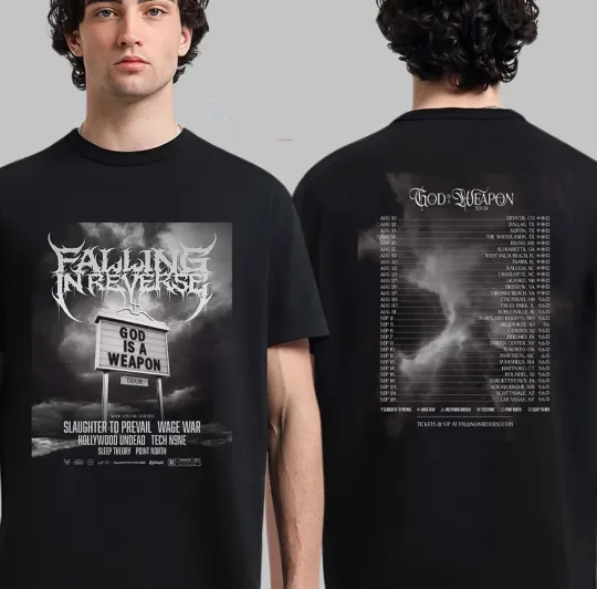 Falling In Reverse God Is A Weapon Tour 2025 T-Shirt