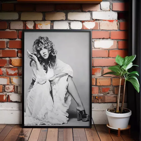 Stevie Nicks Poster, Music Art Print, Rock Decor, Retro Wall Art