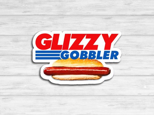 Glizzy Gobbler Sticker for Laptop, Phone, Toolbox, Hard Hat, Hydro Flask, Water Bottle