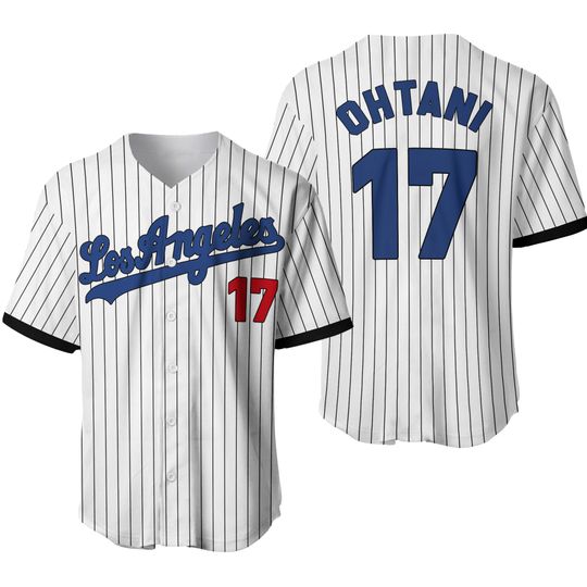 Los Angeles 17/50/99 Stripes Baseball Jersey LA Shirts for Fans