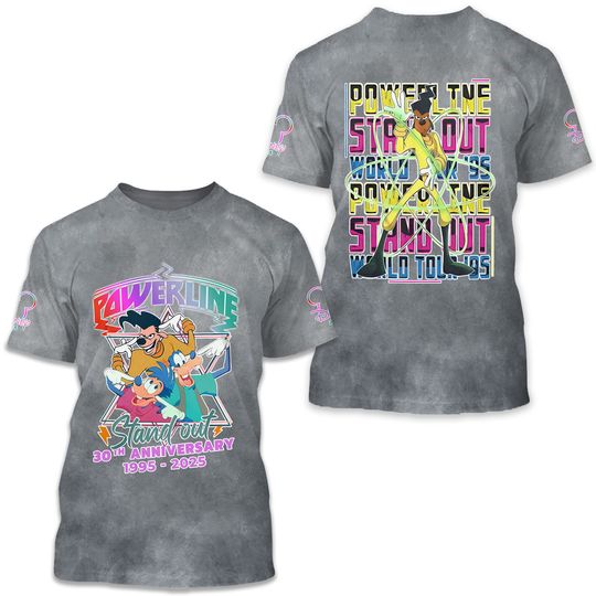 Powerline 30th Anniversary 3D Shirt, Stand Out 1995-2025 Shirt, Powerline Movie Shirt, Disney World Tour Fan Gift, Disneyland Shirt