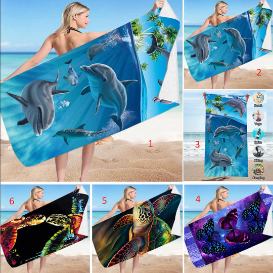 Microfiber Lightweight Beach Towel Thin Sand Towels for Travel Swimming Pools.