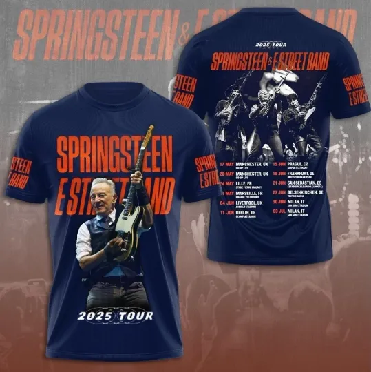 Bruce Springsteen And The E Street Band Tour 2025 3D T Shirt