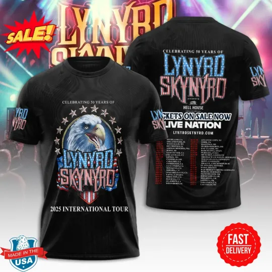 Lynyrd Skynyrd 2025 International Tour 3D T Shirt
