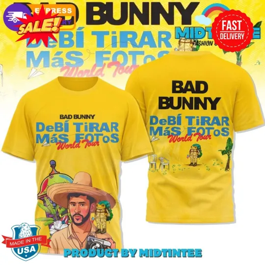 Bad Bunny 3D World Tour 2025 T-Shirt