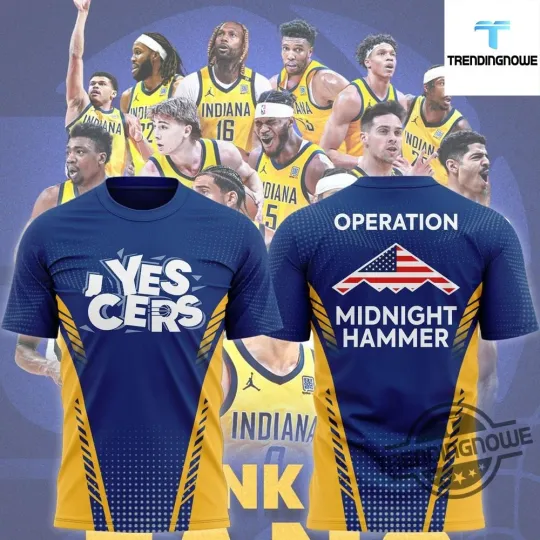 Custom Name I-Pacers Operation Midnight Hammer 3D T-Shirt