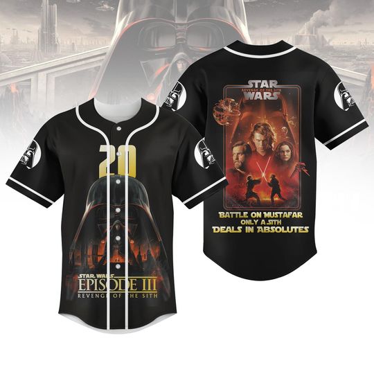 Star Wars Episode 3 Baseball Jersey, Star Wars Fan Shirt, Revenge Of The Sith Jersey, Sith Lord Baseball Shirt, Sci-Fi Movie Jersey