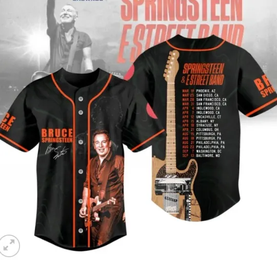Bruce Springsteen And E Street Band Tour baseball jersey