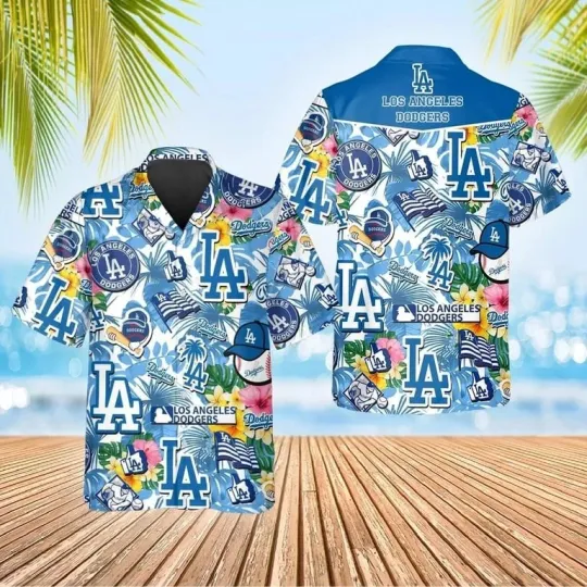 Los Angeles Dodgers Hawaiian Button Down Shirt