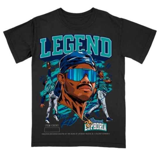 Vintage 90s Ken Griffey Jr Shirt Homage Retro Classic Graphic Tee Bootleg Bestseller Unisex Sport Gift