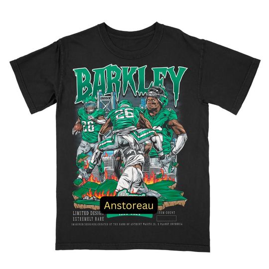 Vintage 90s Saquon Barkley Shirt Homage Retro Classic Graphic Tee Bootleg Bestseller Unisex Sport Gift