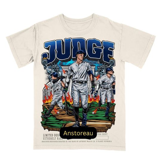Vintage 90s Aaron Judge Shirt Homage Retro Classic Graphic Tee Bootleg Bestseller Unisex Sport Gift