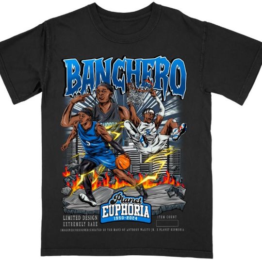 Vintage 90s Paolo Banchero Shirt Homage Retro Classic Graphic Tee Bootleg Bestseller Unisex Sport Gift