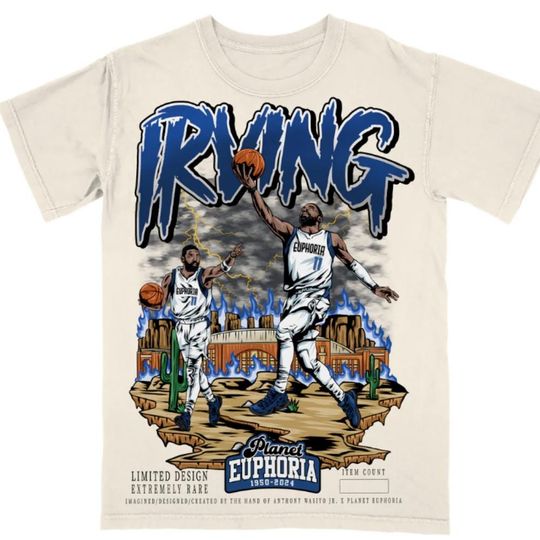 Vintage 90s Kyrie Irving Shirt Homage Retro Classic Graphic Tee Bootleg Bestseller Unisex Sport  Gift