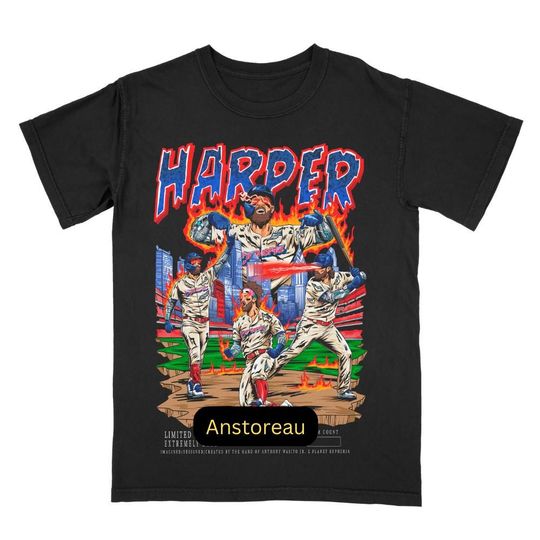 Vintage 90s Bryce Harper Shirt Homage Retro Classic Graphic Tee Bootleg Bestseller Unisex Sport Gift