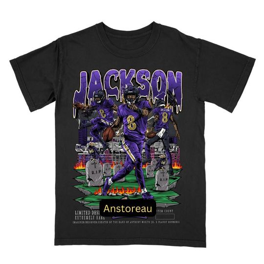 Vintage 90s Laamar Jackson Shirt Homage Retro Classic Graphic Tee Bootleg Bestseller Unisex Sport Gift