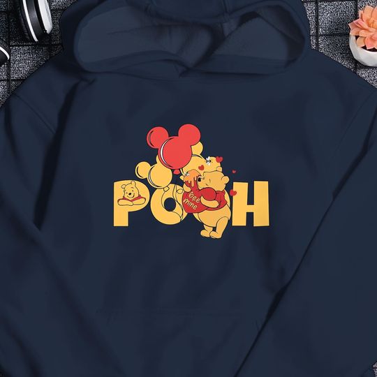 Winnie The Pooh Hoodie Cute Cartoon Animal Hoodie Love Shirt Valentine Shirt Cartoon Park Shirt 2025 Trip Shirt Summer Vacation Shirt Gift