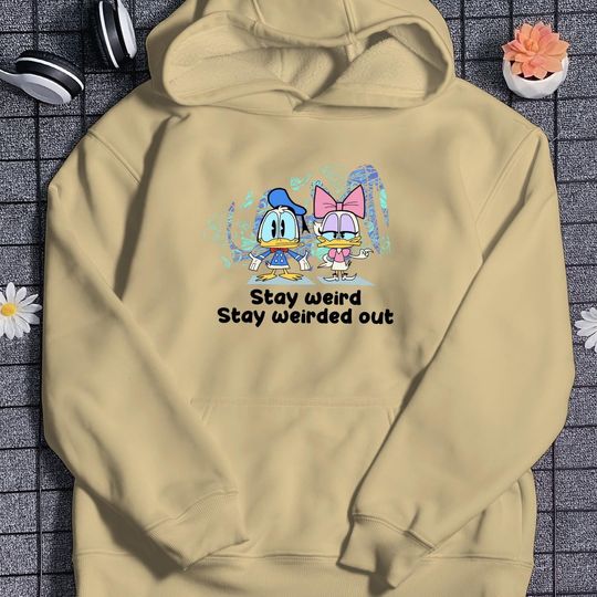 Donald Duck Daisy Duck Hoodie Cute Cartoon Duck Hoodie Stay Weird Shirt Cartoon Park Shirt 2025 Trip Shirt Summer Vacation Shirt Gift