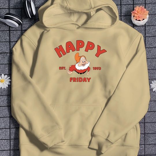 Happy Dwarf Friday Hoodie Seven Dwarfs In Snow White Cartoon Unisex Hoodie For Disneyland Disneytrip Disneyworld 2025 For Vacation Gift