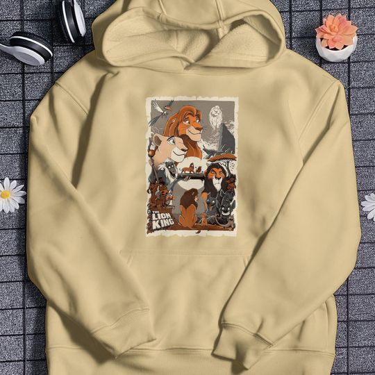 Vintage Lion King Hoodie Retro Simba And Mufasa Hoodie Hakuna Matata Shirt Cartoon Park Shirt 2025 Trip Shirt Summer Vacation Shirt Gift