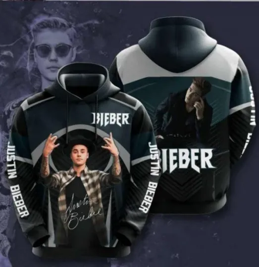 Justin Bieber 3D Pullover Hoodies