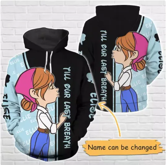 Custom Carl And Ellie Couple HER 3D HOODIE HALLOWEEN GIFT OVER PRINT