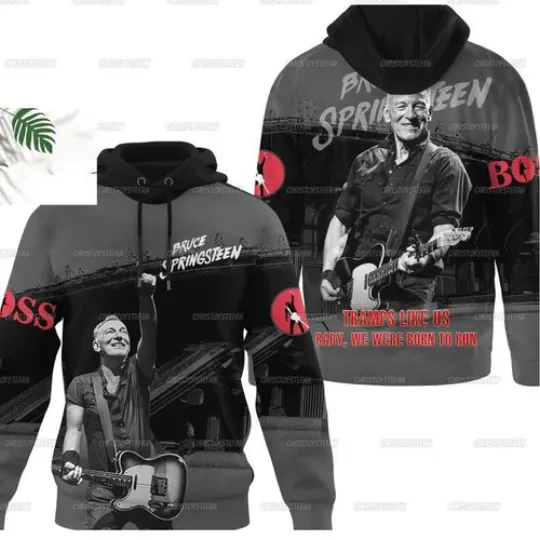 Bruce Springsteen 2024 Tour 3D Hoodie Fan Gift  Rock Music Tee  E Street Shirt