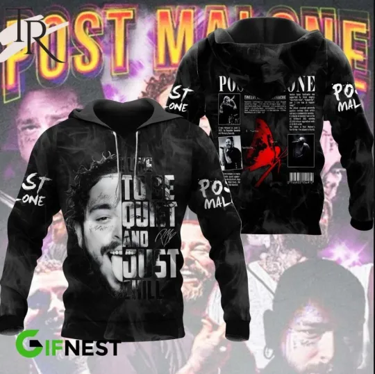 I Like To Be Quiet And Just Chill Post Malone Hoodie -Unisex Hoodie 3d, hot