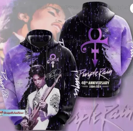 Prjnce Purple Hoodie, Prjnce Purple 3D Hoodie, Pur Rain 3D Hoodie