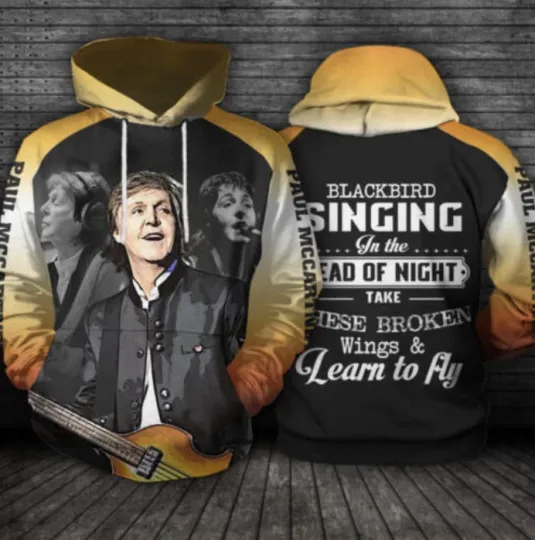 THE BEATLES 3D full over print Hoodie All Over Print