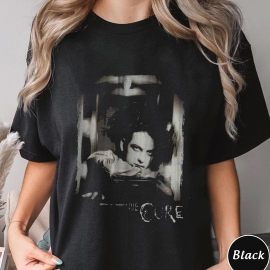 The Cure Band T-Shirt  Vintage Robert Smith Gothic Rock Tee  80s Alternative Music Fan Shirt  Retro Dark Wave Graphic Tee Gift
