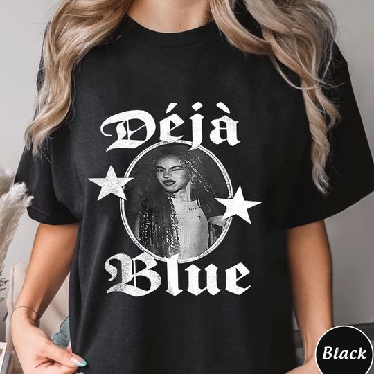 Dj Blue Vintage Aesthetic T-Shirt, Retro Music Inspired Shirt, Y2K Grunge Graphic Tee, Sad Girl Art Shirt, Emotional Expression Tee