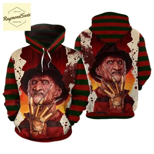 Halloween Freddy Krueger 3D HOODIE Mother Day Gift All Over Print Best Price