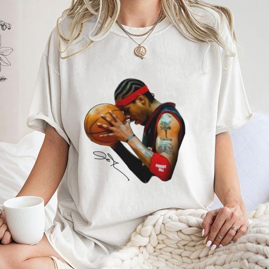 Allen Iverson Sweatshirt Vintage Style | Artistic Basketball Crewneck | AI Fan Gift | 90s NBA Streetwear Shirt