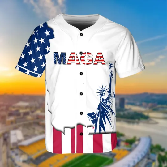 Trump Train 2025 Patriotic America Fourth Of July Baseball Jersey Shirt