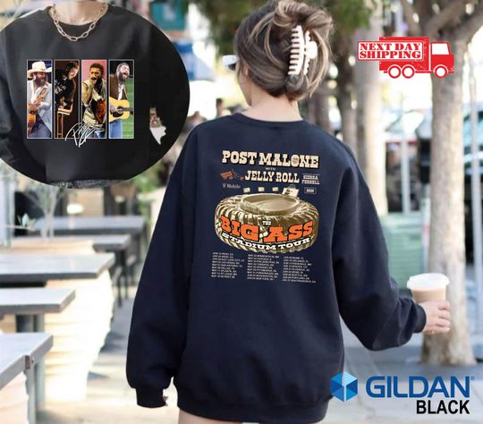 Post Malone Big Ass Tour 2025 Shirt, Vintage Malone Rap Music Shirt, Posty Tee, Rapper Sweatshirt