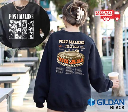 Post Malone Big Ass Tour 2025 Shirt, Vintage Malone Rap Music Shirt, Posty Tee, Rapper Sweatshirt