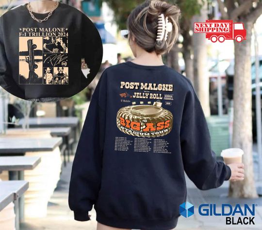 Post Malone Big Ass Tour 2025 Shirt, Vintage Malone Rap Music Shirt, Posty Tee, Rapper Sweatshirt