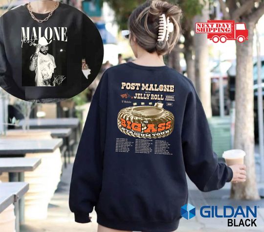 Post Malone Big Ass Tour 2025 Shirt, Vintage Malone Rap Music Shirt, Posty Tee, Rapper Sweatshirt
