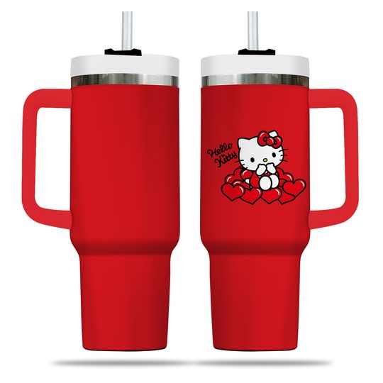 Hello Kitty Valentines Day Tumbler,Hello Kitty Tumbler With Handle, Hello Kitty Valentines Day Gift