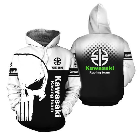 Personalized Name Kawasaki Racing Team All Over Printed 3D Hoodie, Gift For Fans