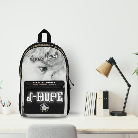 BTS j-hope Black Backpack, Kpop Army Knapsack, Jung Hoseok Bag, BTS Merchandise
