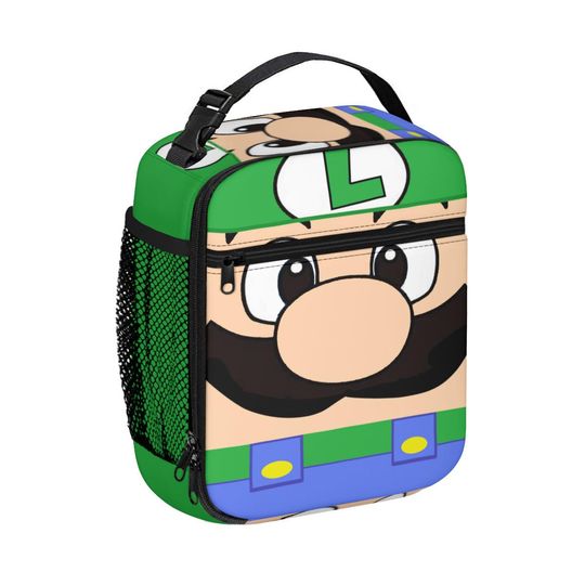 Luigi Lunchbox  Insulated Gamer Tote | Waterproof, Durable, Large Capacity | Perfect for School or Day Trips