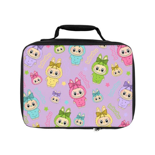 Labubu Kids' Lunch Bag with Kawaii Characters | Insulated, Reusable, Ideal for School, Picnics, and Outings