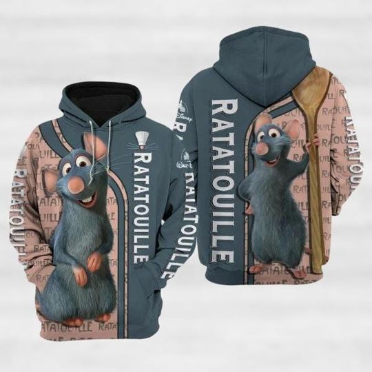 Disney Remy Mouse Hoodie, Ratatouille Paris Disney 3D Hoodie, Little Chef Remy Unisex Hoodie, Disney Cute Mouse, Gift For Fan