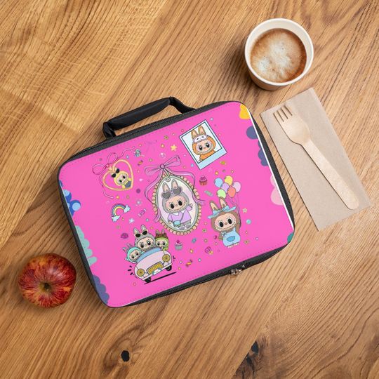Labubu Insulated Lunch Bag for Kids - Cute Animal Design Meal Organizer